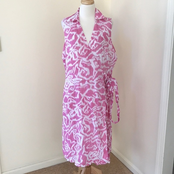 Pendleton | Dresses | New Pendleton Sz 6 Pink Combo Wrap Dress | Poshmark